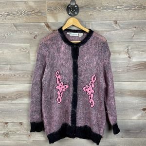 MagliaMagia Kid Mohair Wool Purple Cardigan